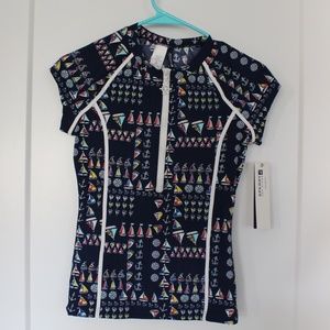 NWT: Sperry Rashguard 1/2 Zip Top. Size XS.